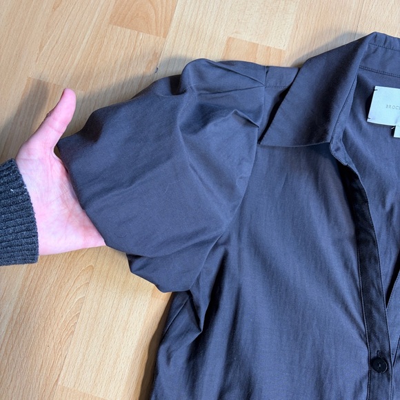 Brochu Walker Havana Tiered Chocolate Brown Dress Small - Picture 6 of 8